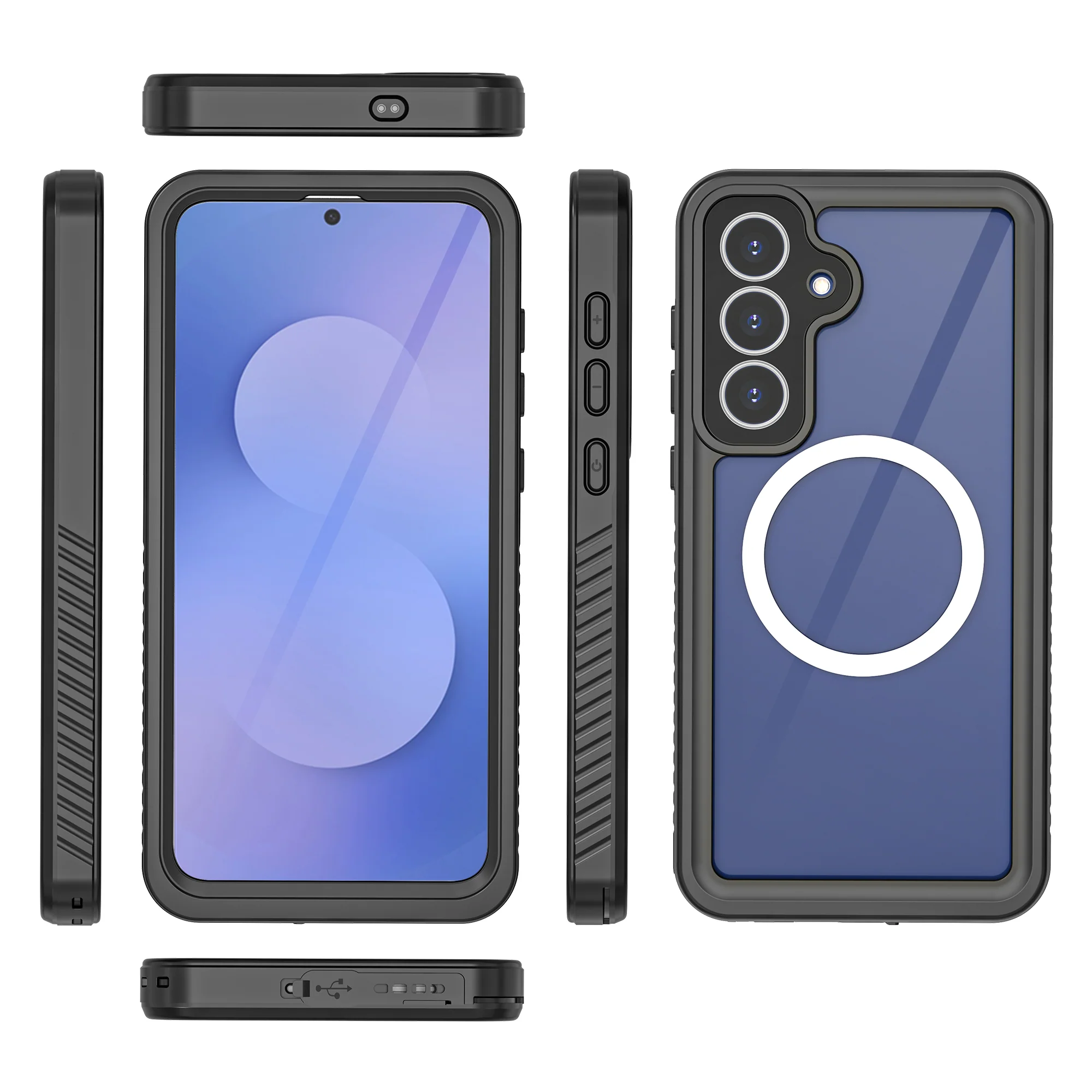 [FS Series][Magsafe Compatible]  Samsung Galaxy S25 FE S731 - Redpepper Full Covered Waterproof Heavy Duty Tough Armor Shockproof Case - Image 5