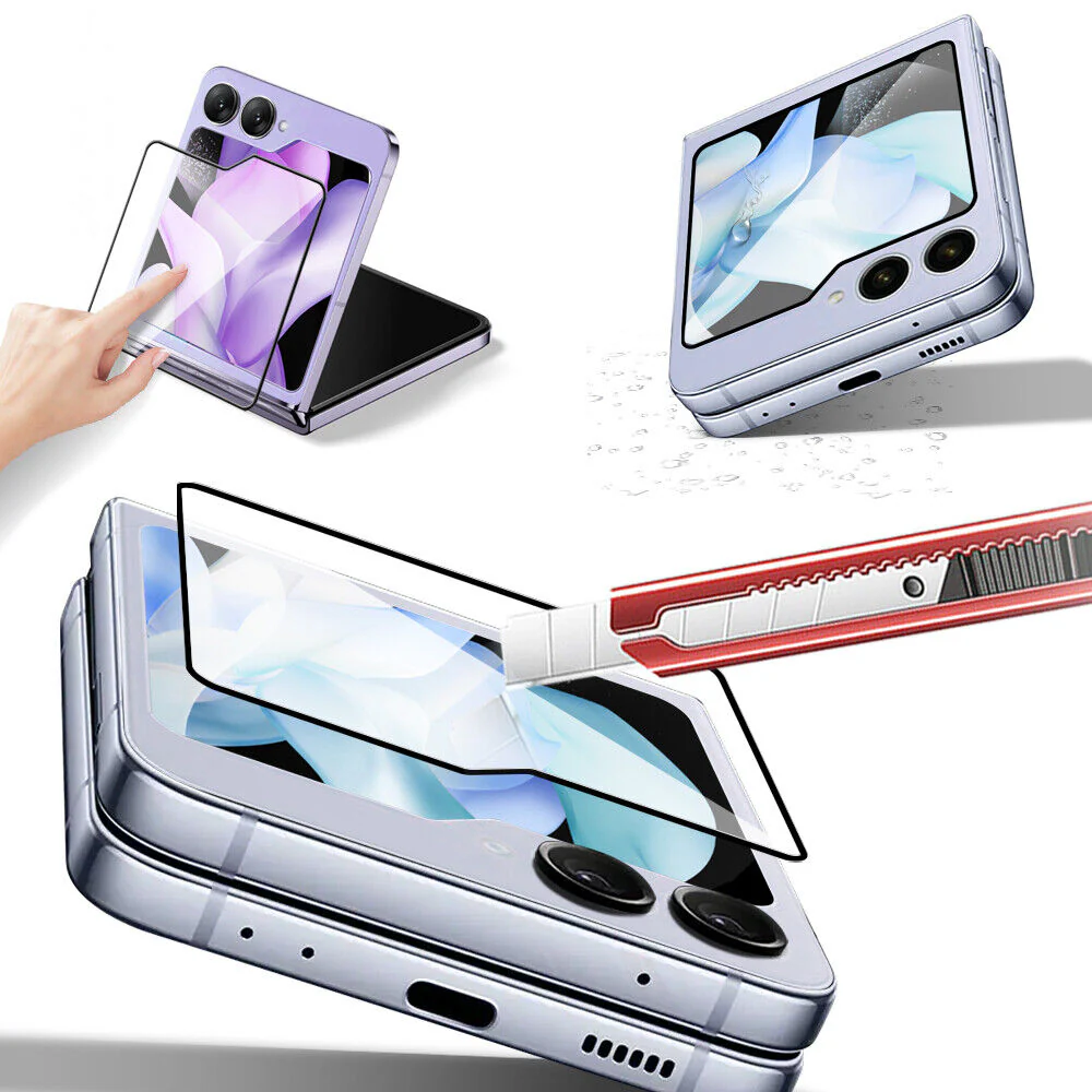 [Full Covered] Samsung Galaxy Z Flip 6 5G (F741) - 9H Hardness HD Tempered Glass Screen Protector - Image 2