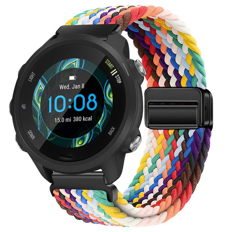 Garmin Forerunner 265/255S - 22MM Nylon Braided Magnetic Clasp Watch Band - Image 10