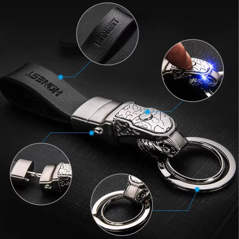 Genuine Leather Car Keychain – Premium Key Ring Chain for Men - Image 5