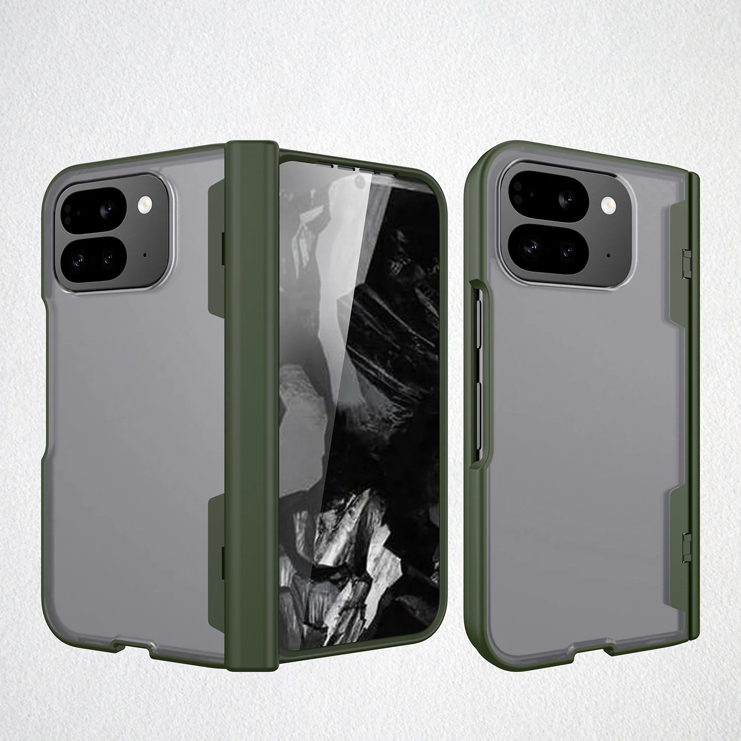 Google Pixel 10 Pro Fold - Full Coverage Matte Folding Spring Hinge Case