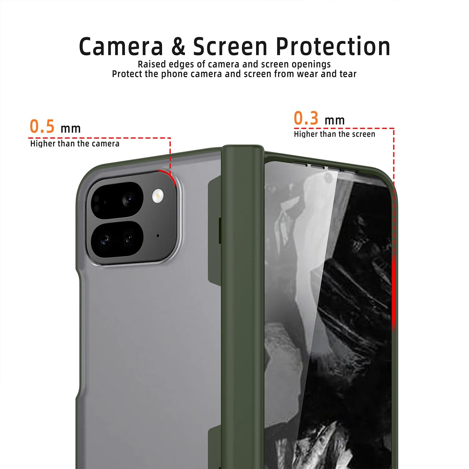 Google Pixel 10 Pro Fold - Full Coverage Matte Folding Spring Hinge Case - Image 3