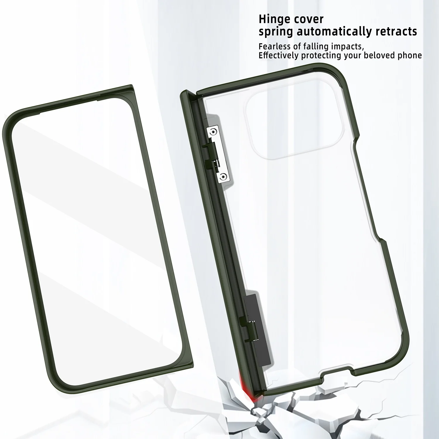 Google Pixel 10 Pro Fold - Full Coverage Matte Folding Spring Hinge Case - Image 5