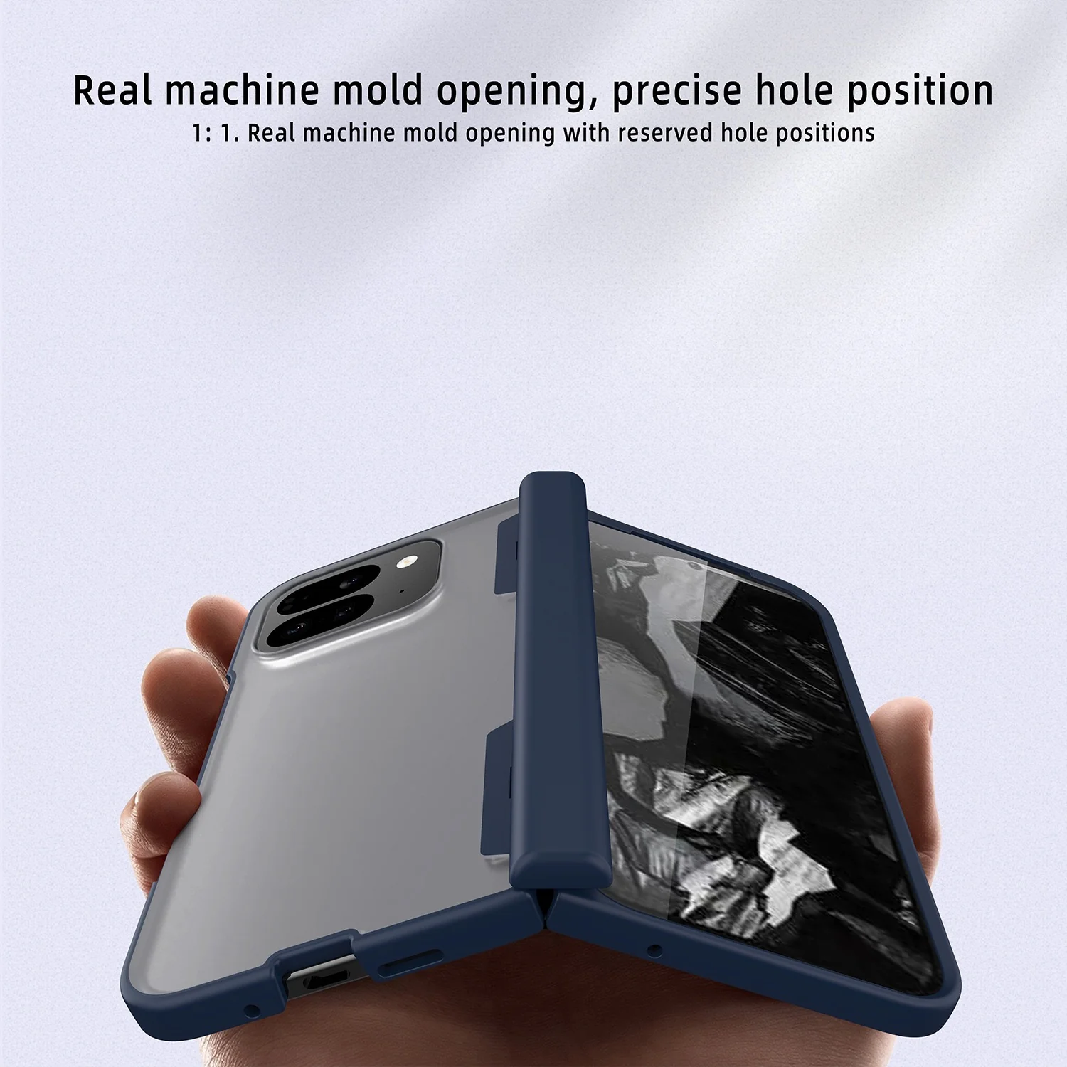 Google Pixel 10 Pro Fold - Full Coverage Matte Folding Spring Hinge Case - Image 9