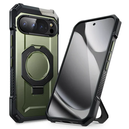Google Pixel 10 Pro XL SUPCASE Strong Magneti Kickstand TPU Airbag Transparent Protective Case - Image 6