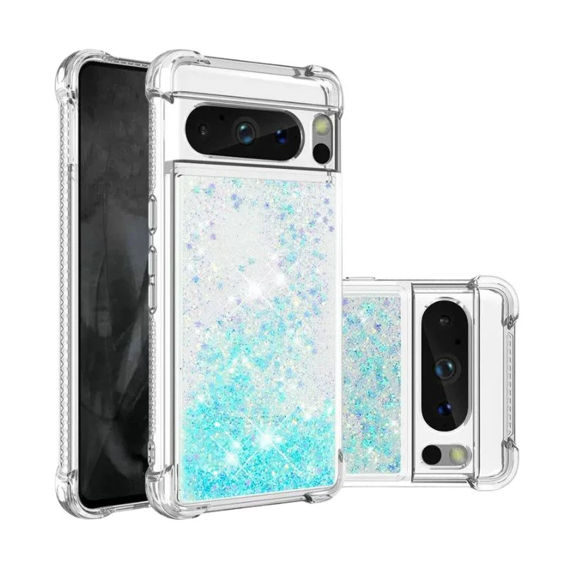 Google Pixel 9A - Transparent Glitter Liquid Sand Fashion-Forward Series Case - Image 7