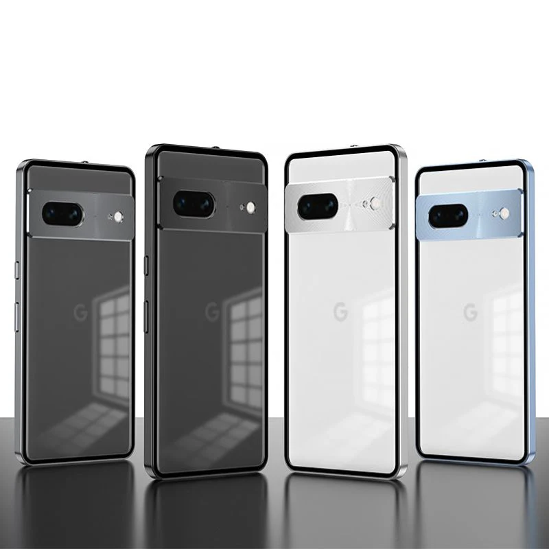 Google Pixel 9/Pro/Pro XL - Full Cover Metal Frame Shockproof Matte Case