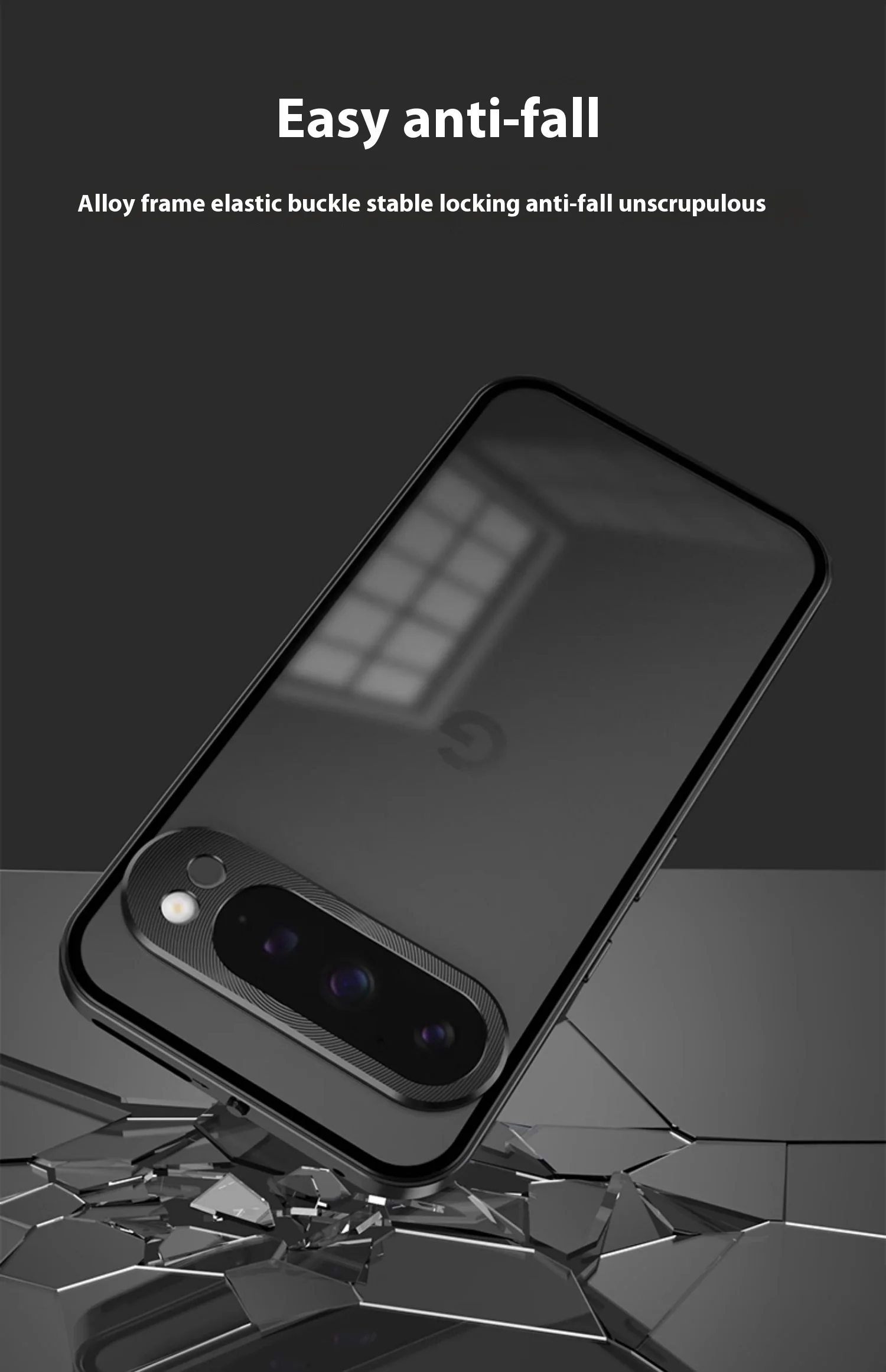 Google Pixel 9/Pro/Pro XL - Full Cover Metal Frame Shockproof Matte Case - Image 13