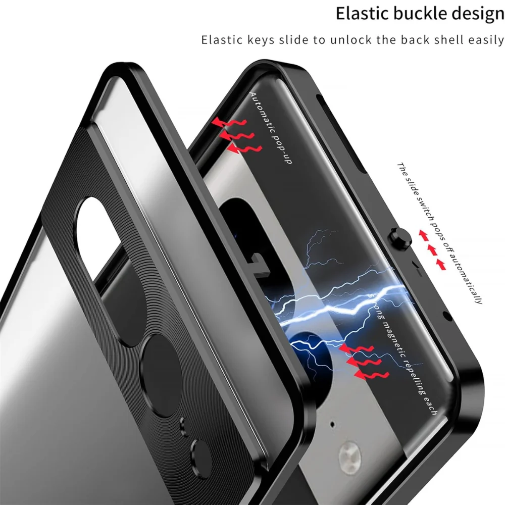 Google Pixel 9/Pro/Pro XL - Full Cover Metal Frame Shockproof Matte Case - Image 7