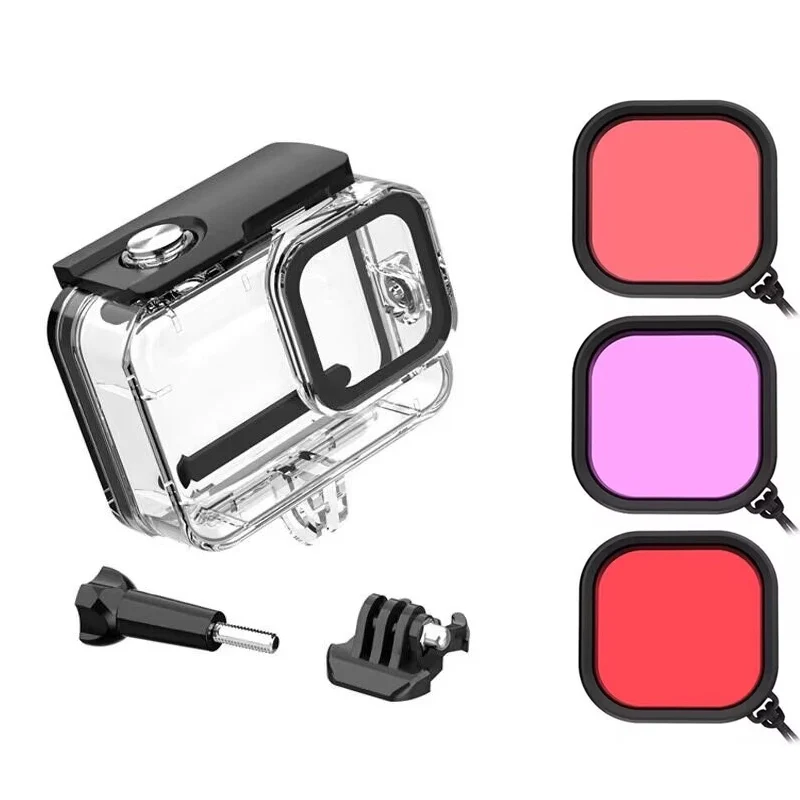 GoPro Hero13/12/11/10/9 Premium High-Transmittance PC & Tempered Glass Waterproof Housing — 40 m Dive & Surf Protection with Polarizing Filter - Image 5
