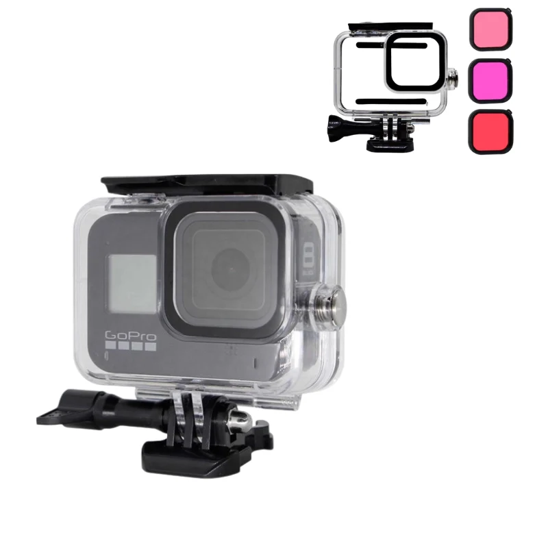 GoPro Hero8 Premium High-Transmittance PC & Tempered Glass Waterproof Housing — 40 m Dive & Surf Protection with Polarizing Filter - Image 5