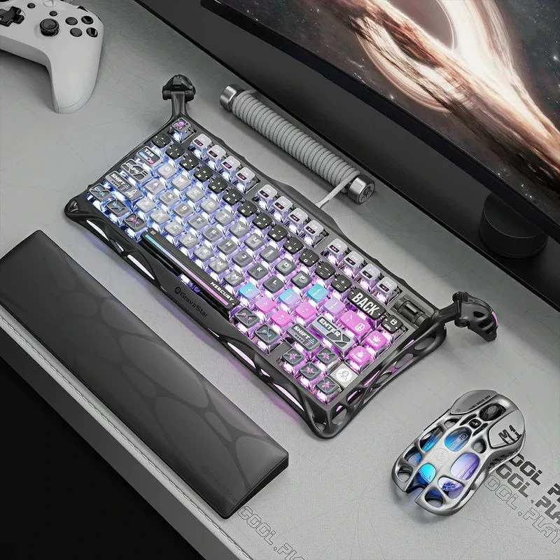 Gravastar Mercury K1 Pro 75% Wireless Mechanical Gaming Keyboard Aluminum Alloy Material With RGB Lighting - Image 3