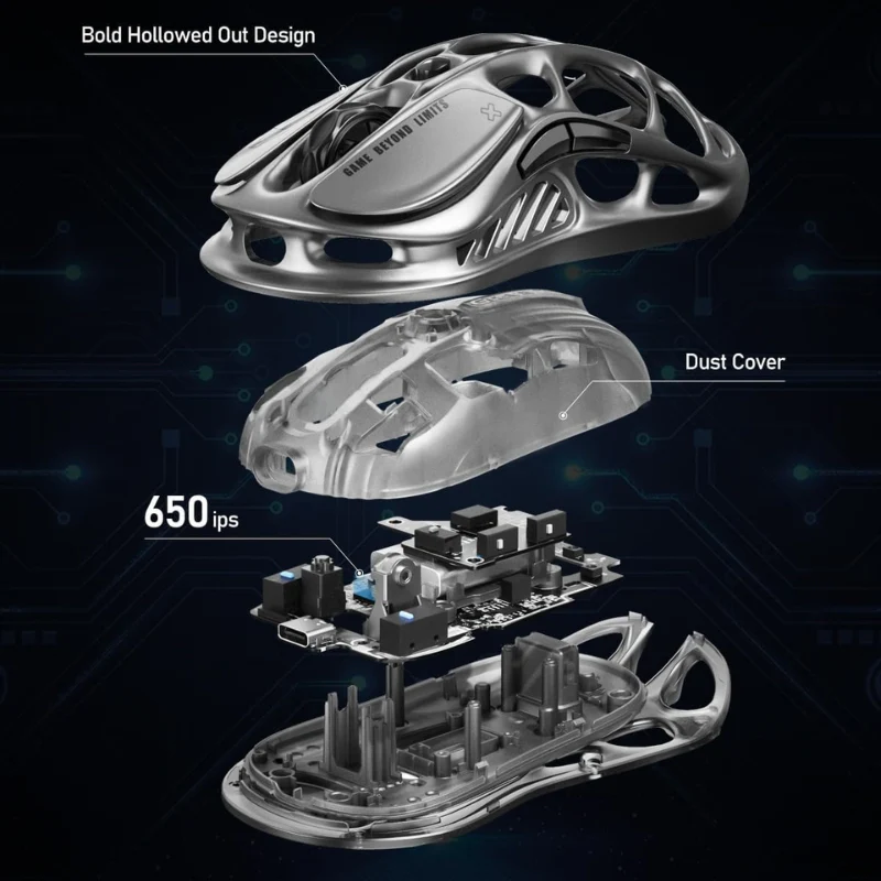 GravaStar Mercury M2 Wireless Gaming Mouse with Optical Sensor with 26,000 DPI 79g Lightweight - Image 6