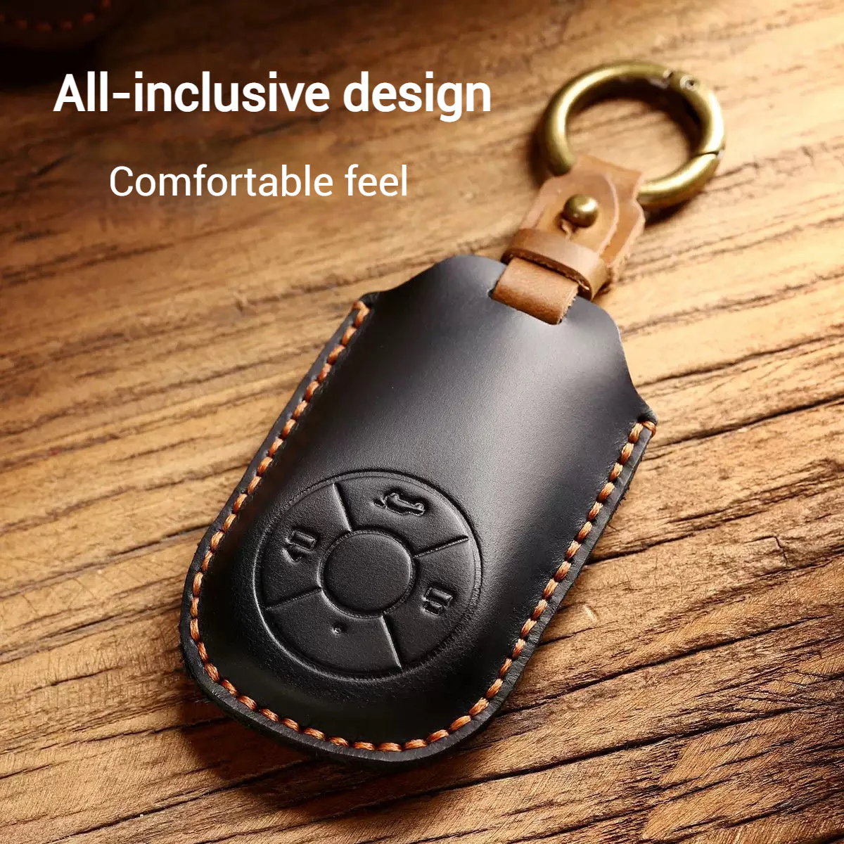 Great Wall Handcrafted Genuine Leather Car Key Fob Case Cover For ORA Good Cat, Lightning Cat, Black Cat, Ballet Cat, Good Cat GT, White Cat - Image 10
