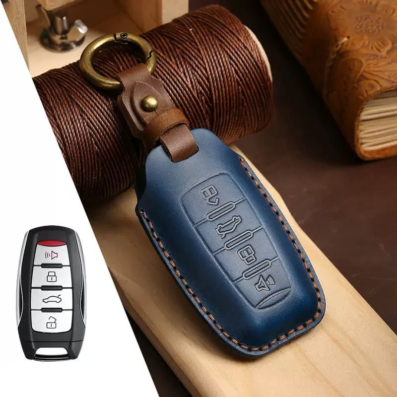 Great Wall Handcrafted Genuine Leather Car Key Fob Case Cover For ORA Good Cat, Lightning Cat, Black Cat, Ballet Cat, Good Cat GT, White Cat - Image 5