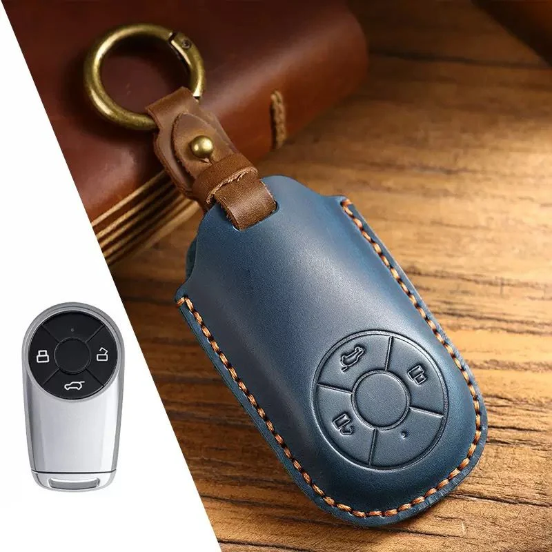 Great Wall Handcrafted Genuine Leather Car Key Fob Case Cover For ORA Good Cat, Lightning Cat, Black Cat, Ballet Cat, Good Cat GT, White Cat - Image 8