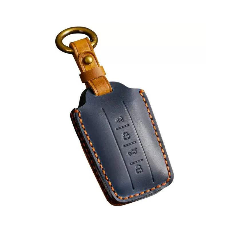 Great Wall Handcrafted Genuine Leather Car Key Fob Case Cover For Tank 300, 400, 500, 700