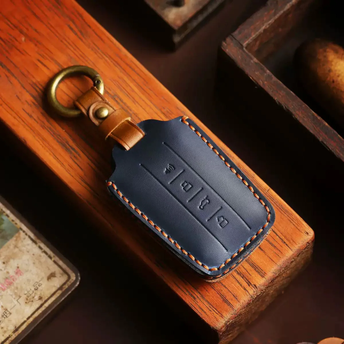 Great Wall Handcrafted Genuine Leather Car Key Fob Case Cover For Tank 300, 400, 500, 700 - Image 8
