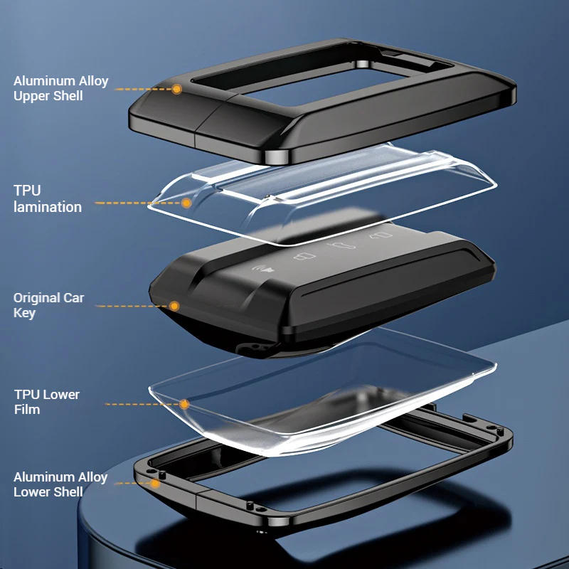 Great Wall Premium Aluminum Alloy Full-Cover Car Key Case Cover For Tank 300, 500 - Image 2