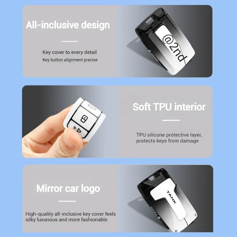 Great Wall Stylish with Cool Shockproof Car Key Fob Case Cover For GWM Cannon (Pao) Passenger, Commercial - Image 12