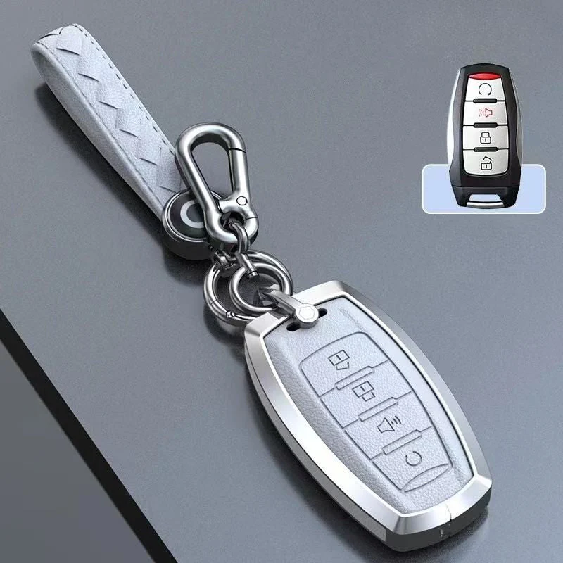 Great Wall Zinc Alloy Leather Car Key Fob Case Cover For GWM Cannon (Pao) Passenger, Commercial - Image 13