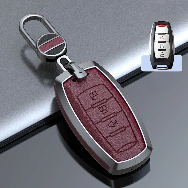 Great Wall Zinc Alloy Leather Car Key Fob Case Cover For GWM Cannon (Pao) Passenger, Commercial - Image 6