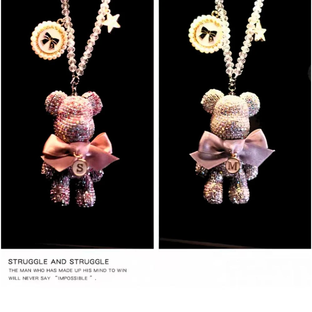 High-Quality Trendy Bear Car Hanging Ornament Creative Car Rearview Mirror Pendant - Image 3