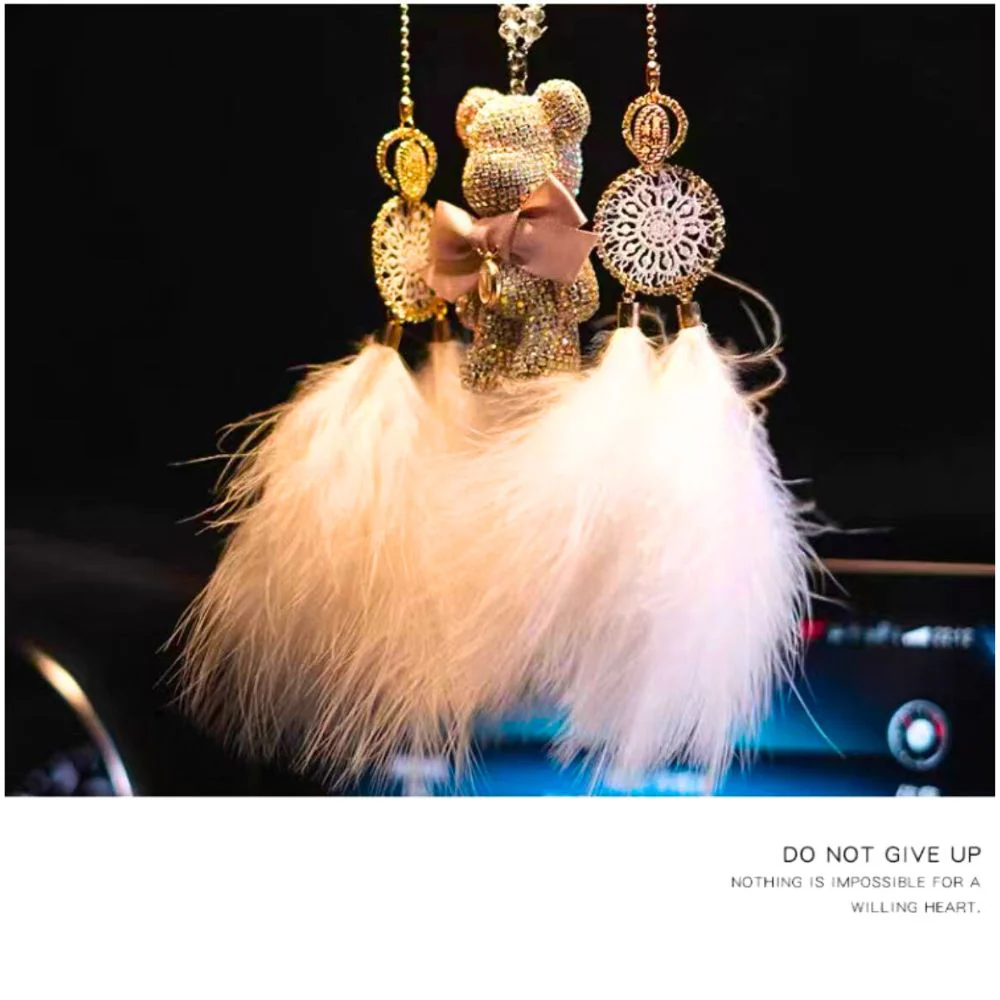 High-Quality Trendy Bear Car Hanging Ornament Creative Car Rearview Mirror Pendant - Image 4