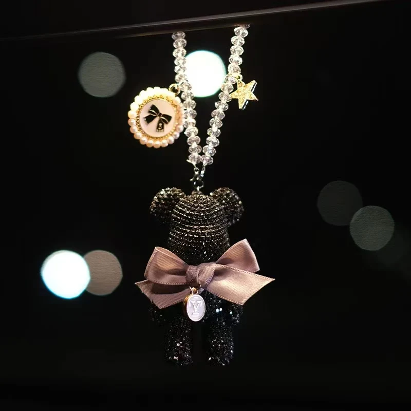 High-Quality Trendy Bear Car Hanging Ornament Creative Car Rearview Mirror Pendant - Image 6