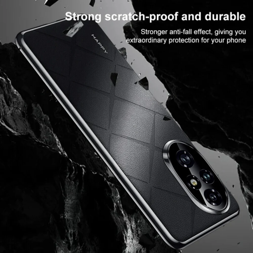 Honor 200/Pro - Plain Leather PC Phone Case - Image 12