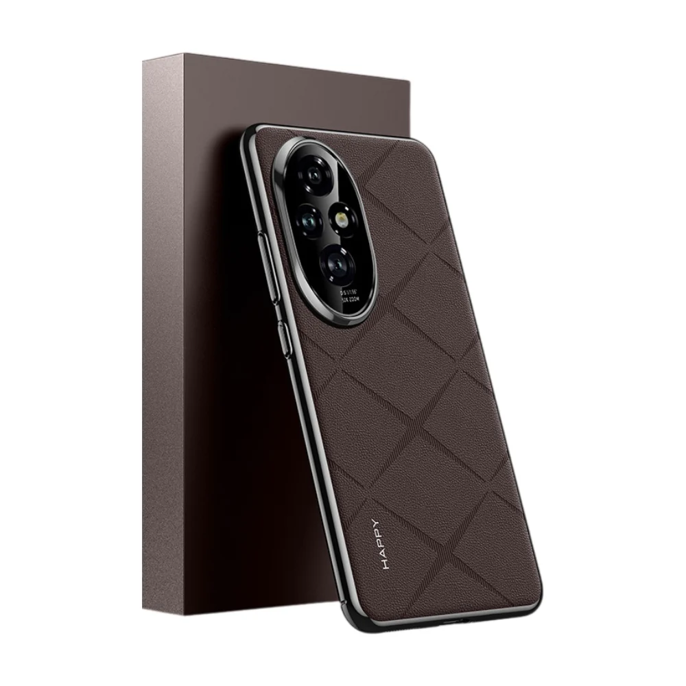 Honor 200/Pro - Plain Leather PC Phone Case - Image 4