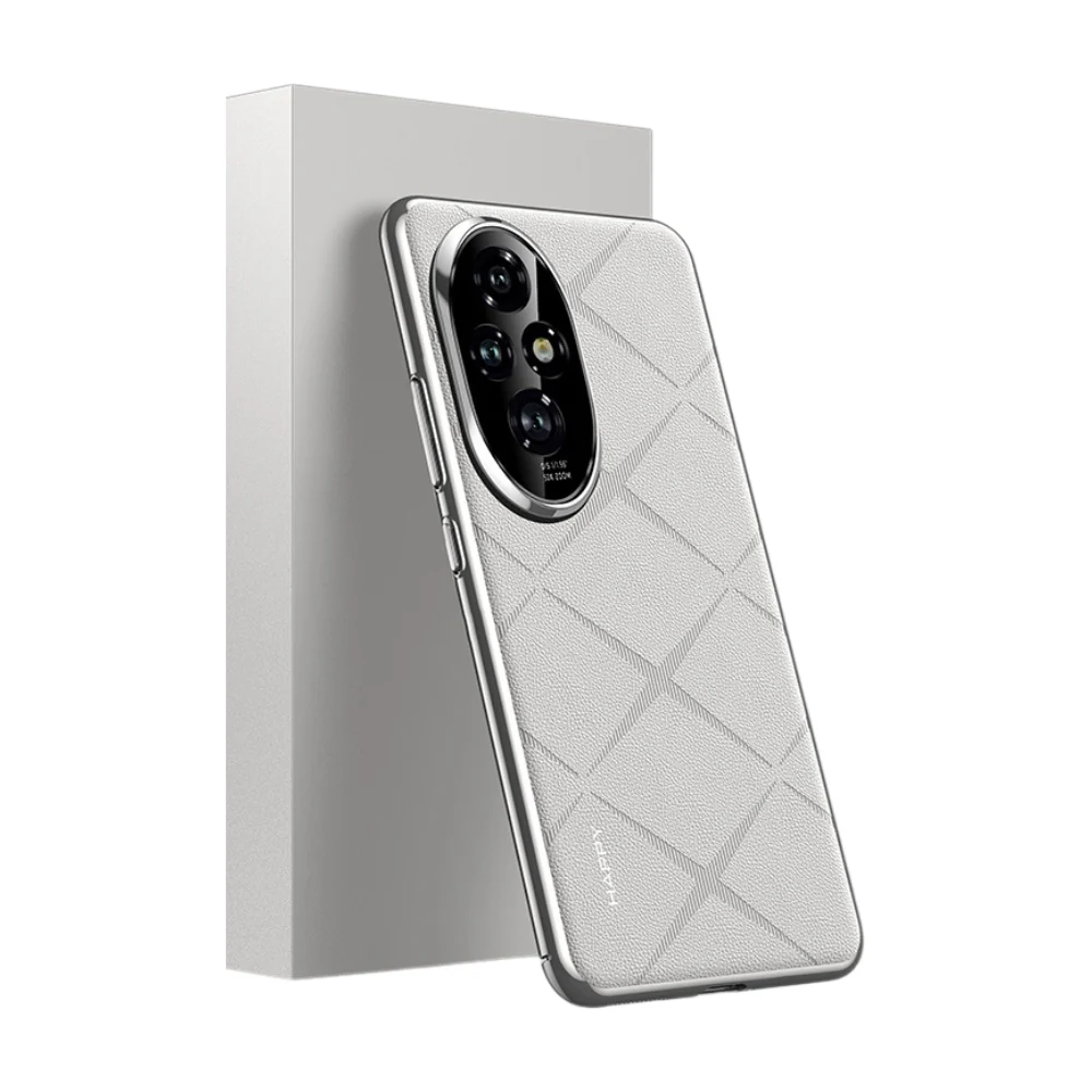 Honor 200/Pro - Plain Leather PC Phone Case - Image 5