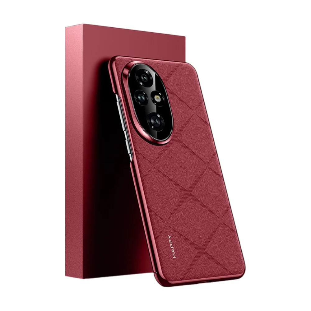 Honor 200/Pro - Plain Leather PC Phone Case - Image 6