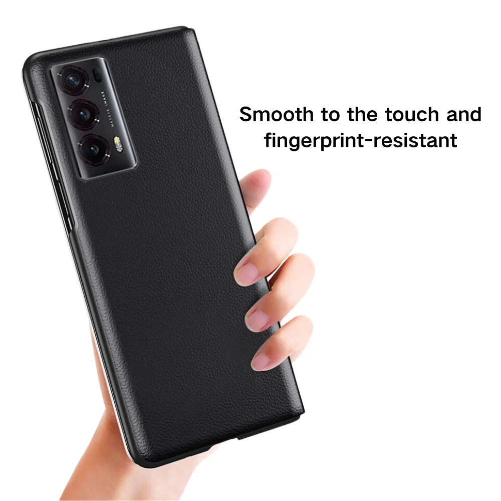 Honor Magic V2 - Premium Leather Smart Touch Side Window Flip Stand Case - Image 10