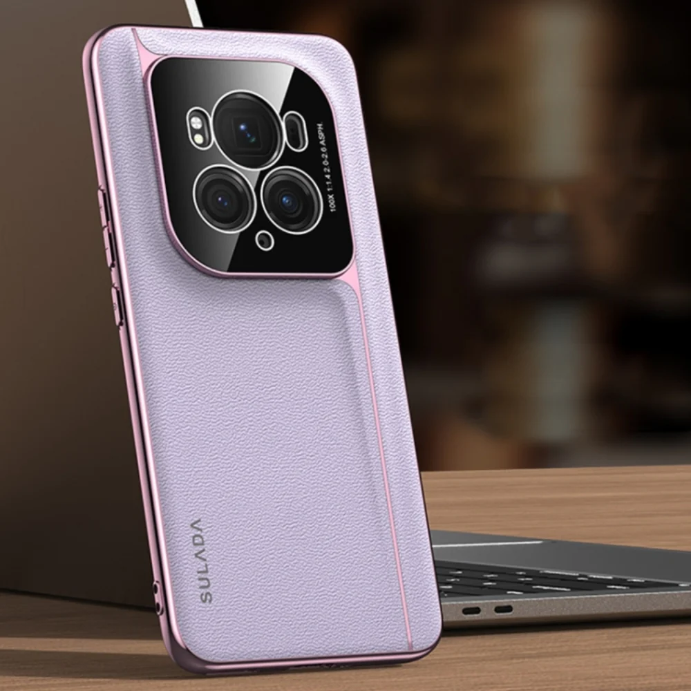 Honor Magic6 / Magic6 Pro / Magic6 Ultimate - Frameless Top Layer Cowhide Leather + PC Phone Case - Image 2