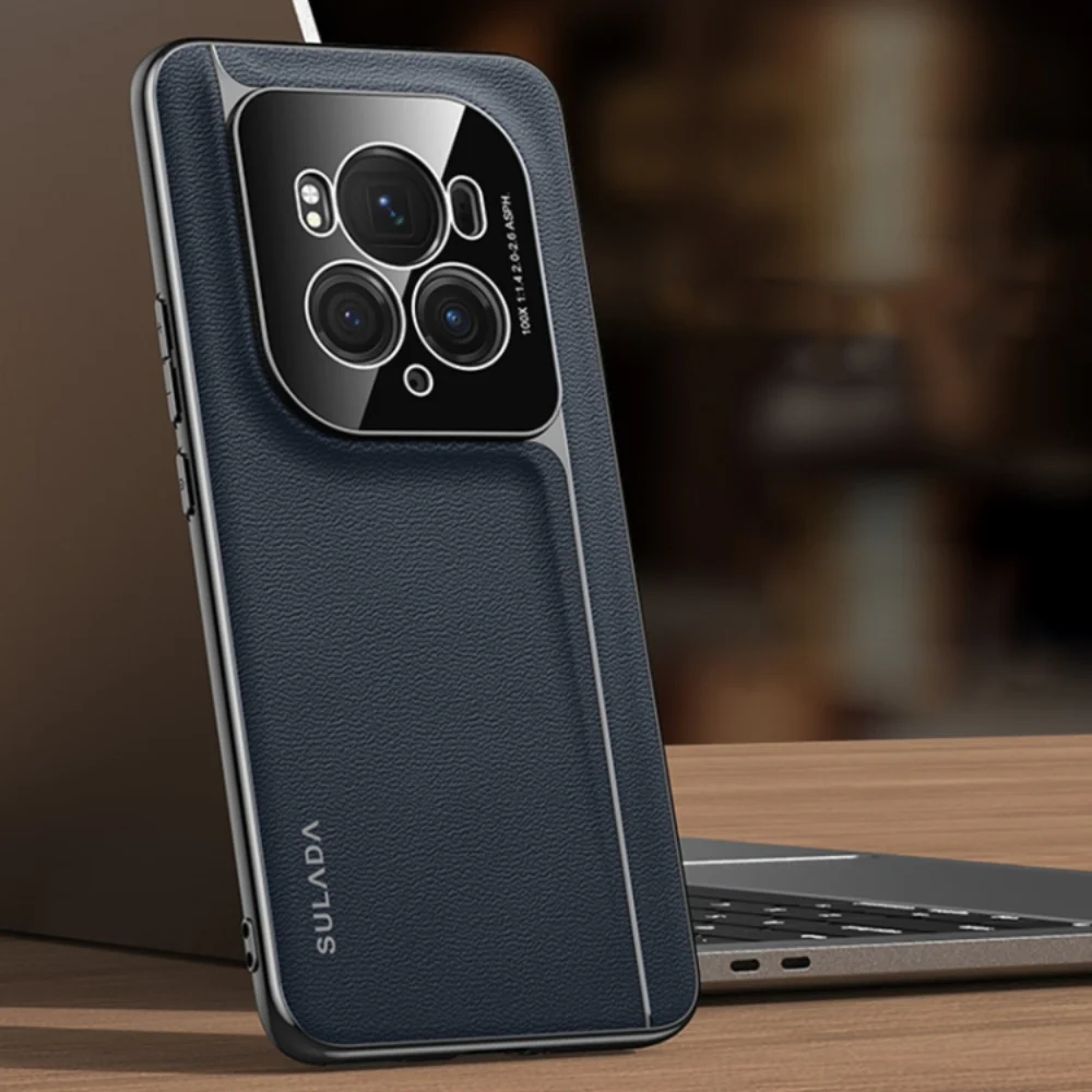 Honor Magic6 / Magic6 Pro / Magic6 Ultimate - Frameless Top Layer Cowhide Leather + PC Phone Case - Image 3