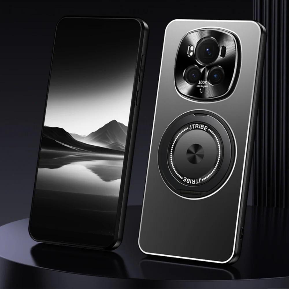 Honor Magic6/Pro - Rotating Holder Frosted Metal Phone Case - Image 2