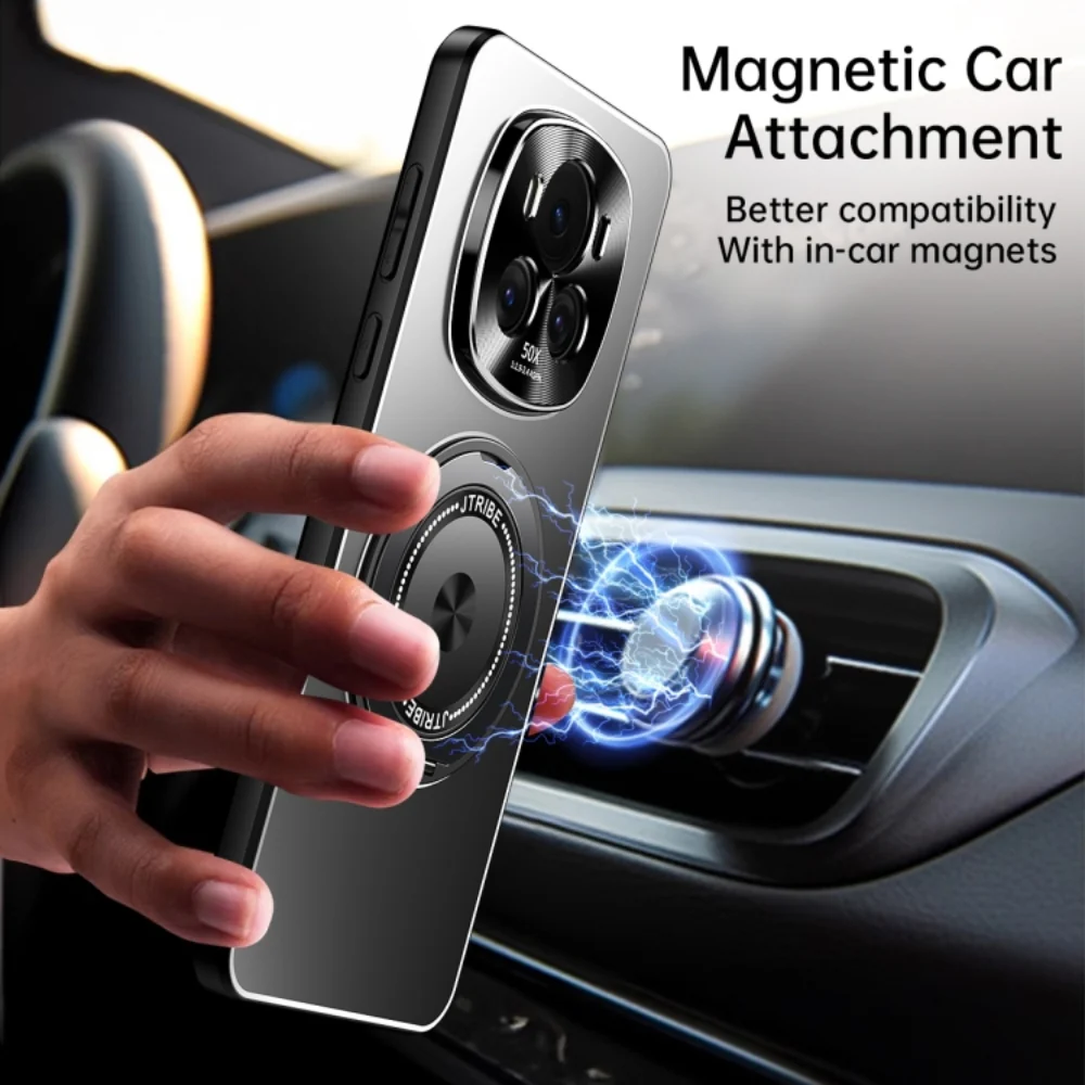 Honor Magic6/Pro - Rotating Holder Frosted Metal Phone Case - Image 7