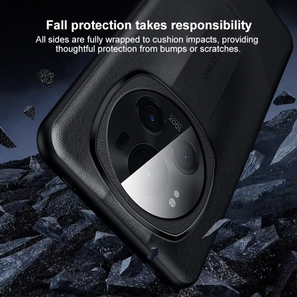 Honor Magic6/Pro - Splicing Plain Leather PC Shockproof Phone Case - Image 10