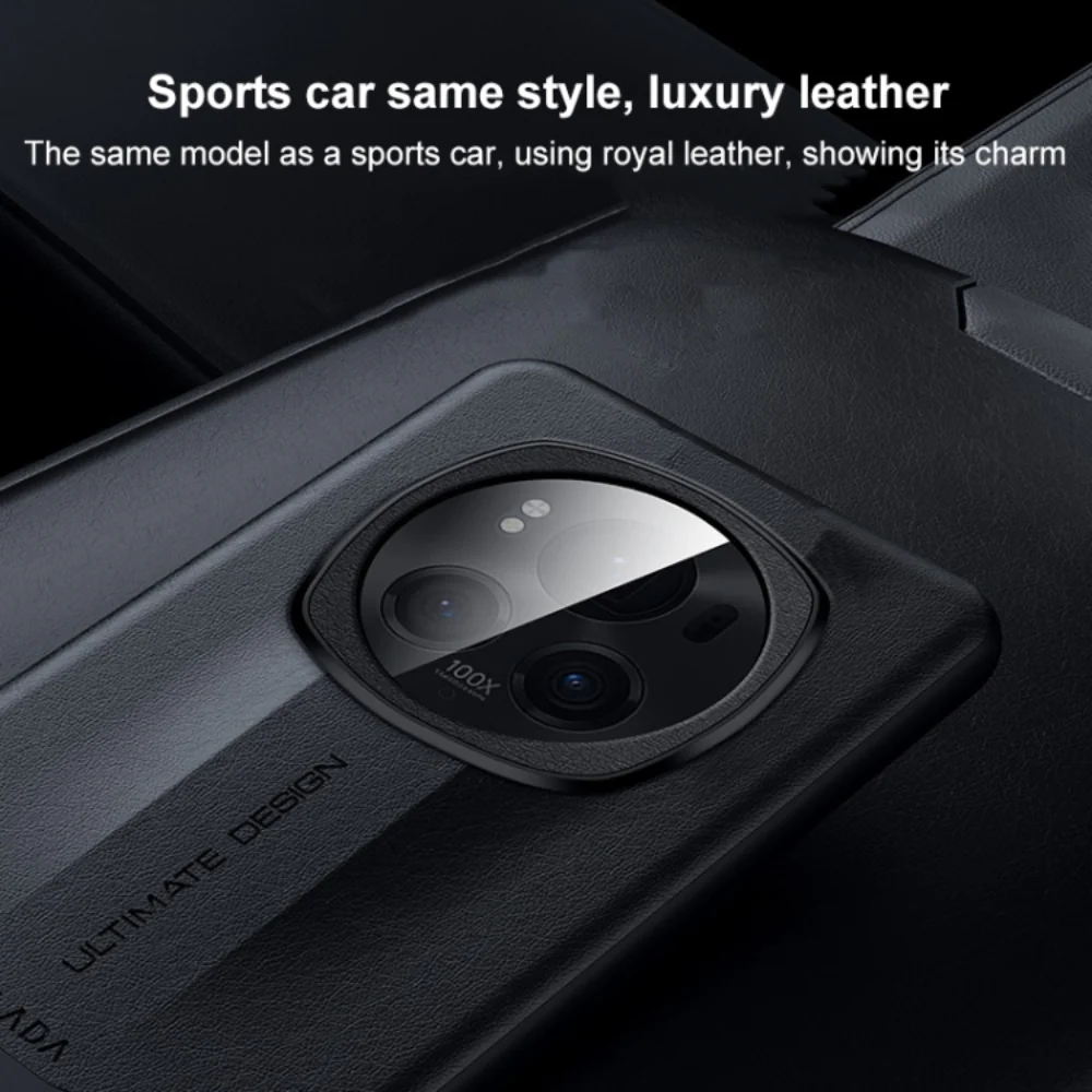 Honor Magic6/Pro - Splicing Plain Leather PC Shockproof Phone Case - Image 8
