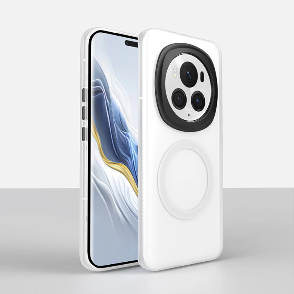 Honor Magic7/Pro - Frosted Magnetic Minimalist Full Coverage Shockproof Case - Image 3