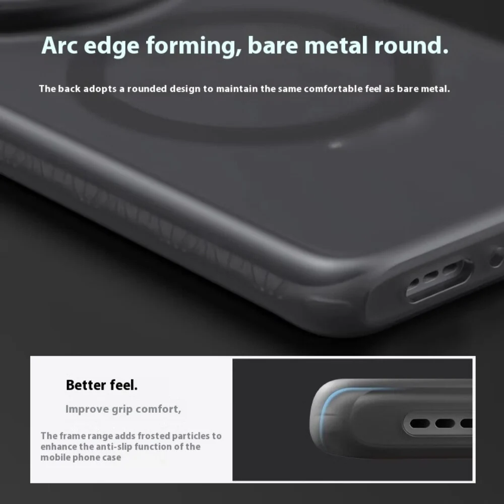 Honor Magic7/Pro - Frosted Magnetic Minimalist Full Coverage Shockproof Case - Image 7