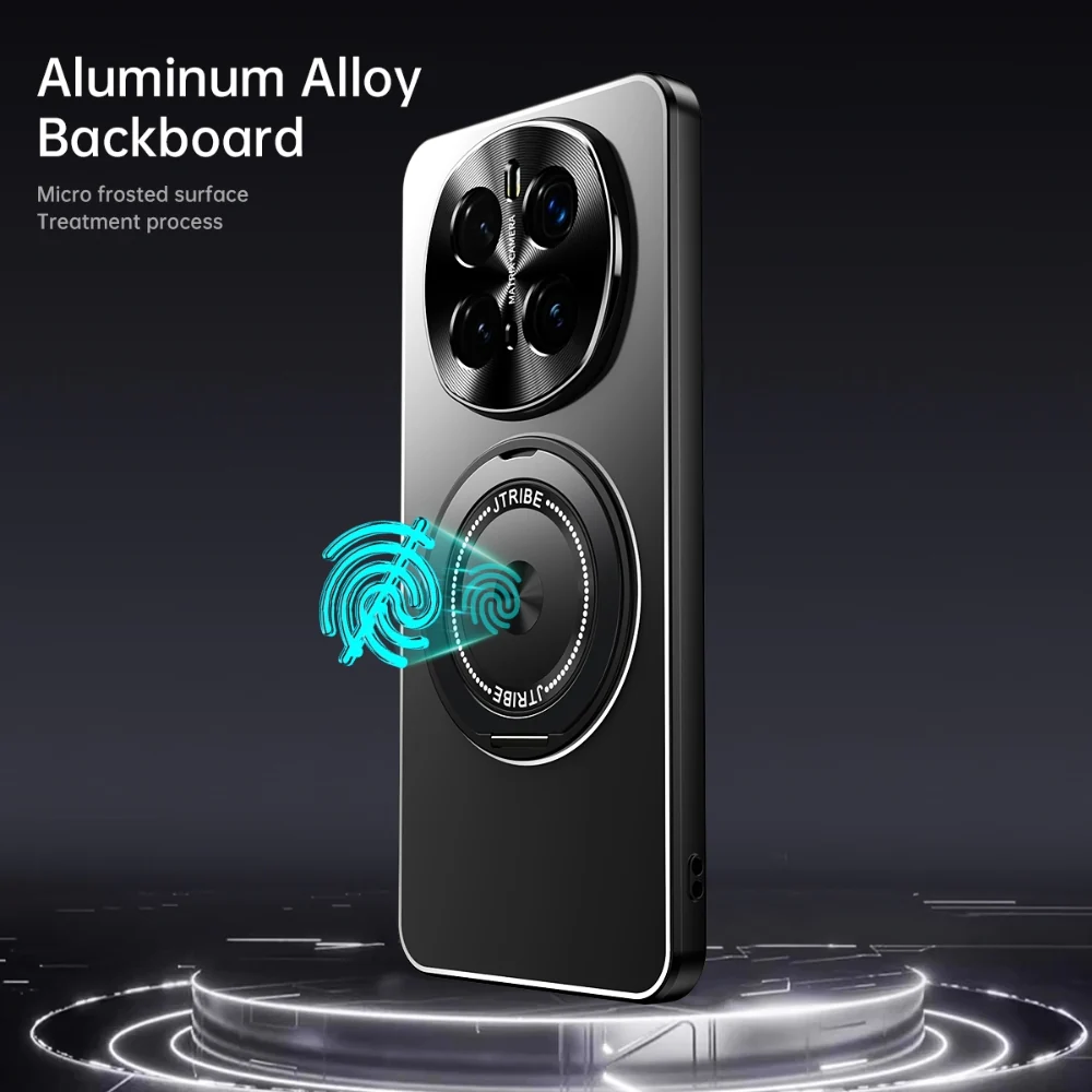 Honor Magic7/Pro - Rotating Holder Frosted Metal Phone Case - Image 9