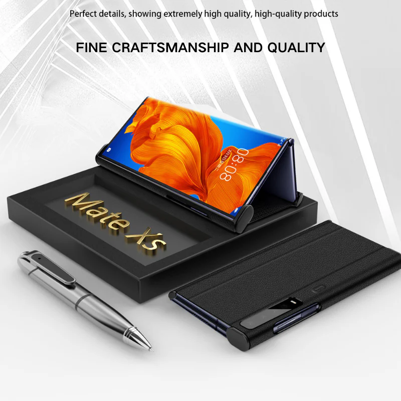 Huawei Mate X/XS Minimalist Folding Bracket Protective Genuine Leather Series Case - Image 2