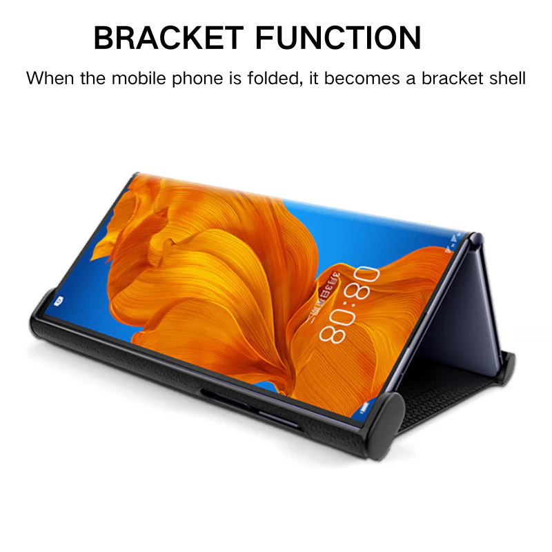 Huawei Mate X/XS Minimalist Folding Bracket Protective Genuine Leather Series Case - Image 5