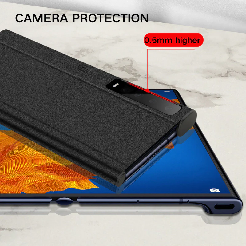 Huawei Mate X/XS Minimalist Folding Bracket Protective Genuine Leather Series Case - Image 7