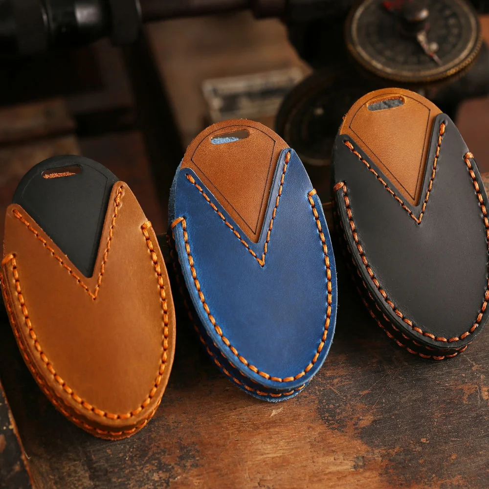 Hyundai Handcrafted Genuine Leather Car Key Fob Protective Case Cover For Ionic 6, Kona EV, Grandeur GN7 - Image 10