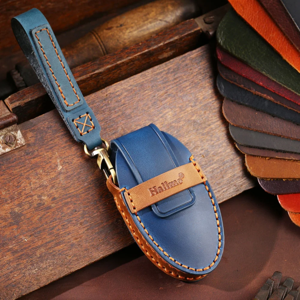 Hyundai Handcrafted Genuine Leather Car Key Fob Protective Case Cover For Ionic 6, Kona EV, Grandeur GN7 - Image 13