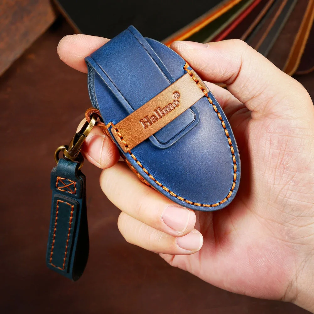 Hyundai Handcrafted Genuine Leather Car Key Fob Protective Case Cover For Ionic 6, Kona EV, Grandeur GN7 - Image 14