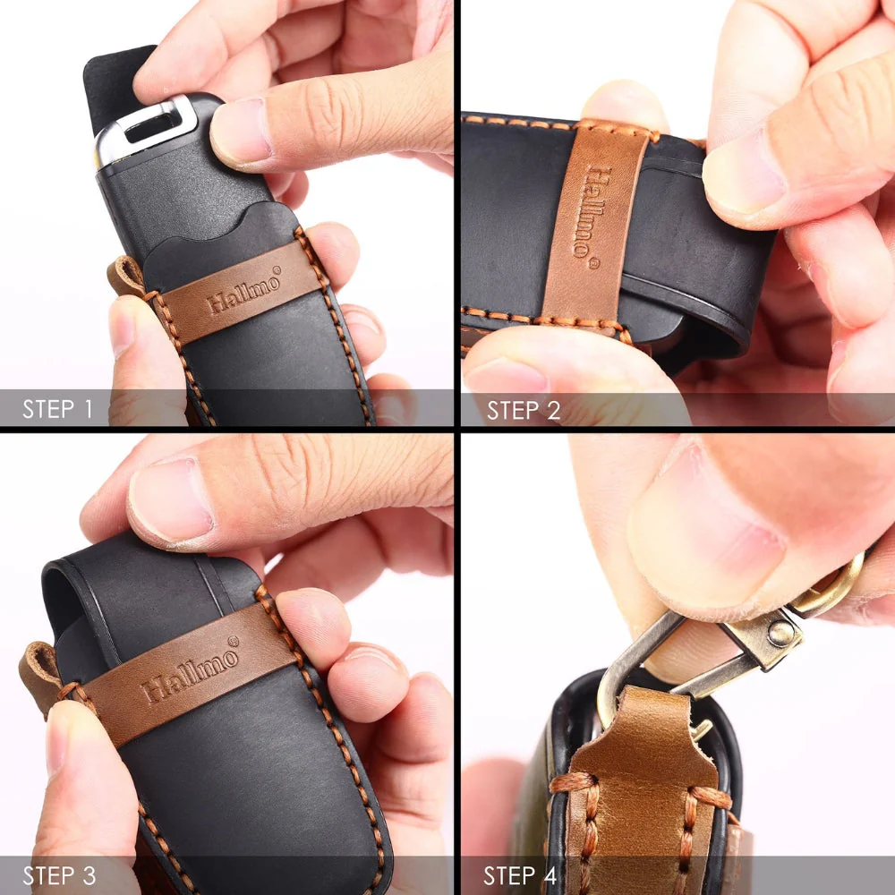 Hyundai Handcrafted Genuine Leather Car Key Fob Protective Case Cover For Ionic 6, Kona EV, Grandeur GN7 - Image 16